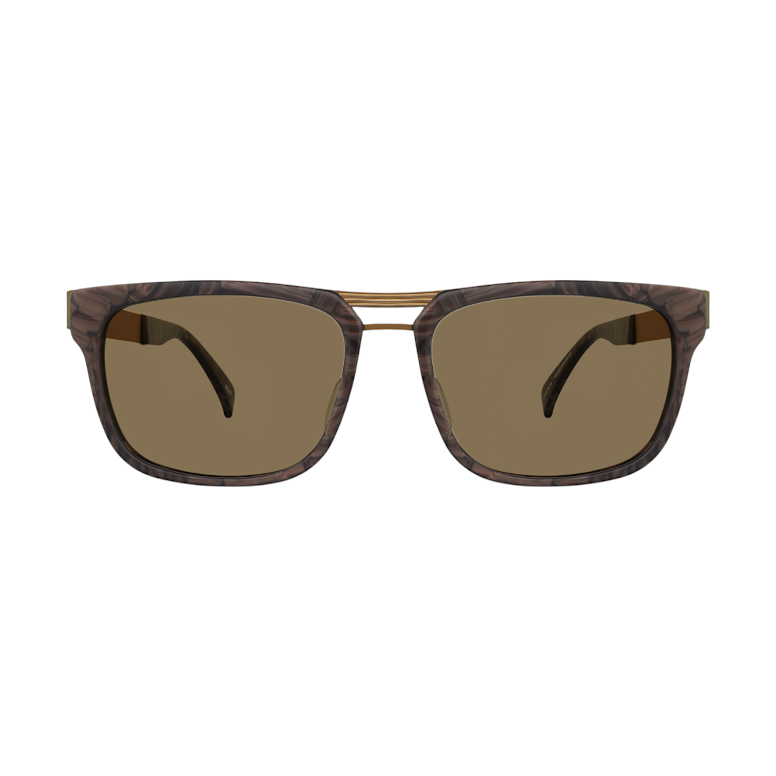 EGG Rectangle Brown Multicolour double bridge Frame