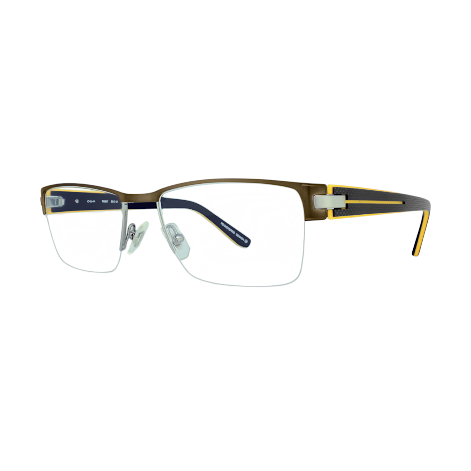 OGA by Morel 7406 Brown Eyeglasses