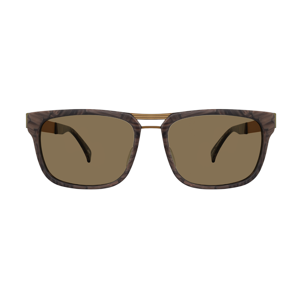 EGG Rectangle Brown Multicolour double bridge Frame