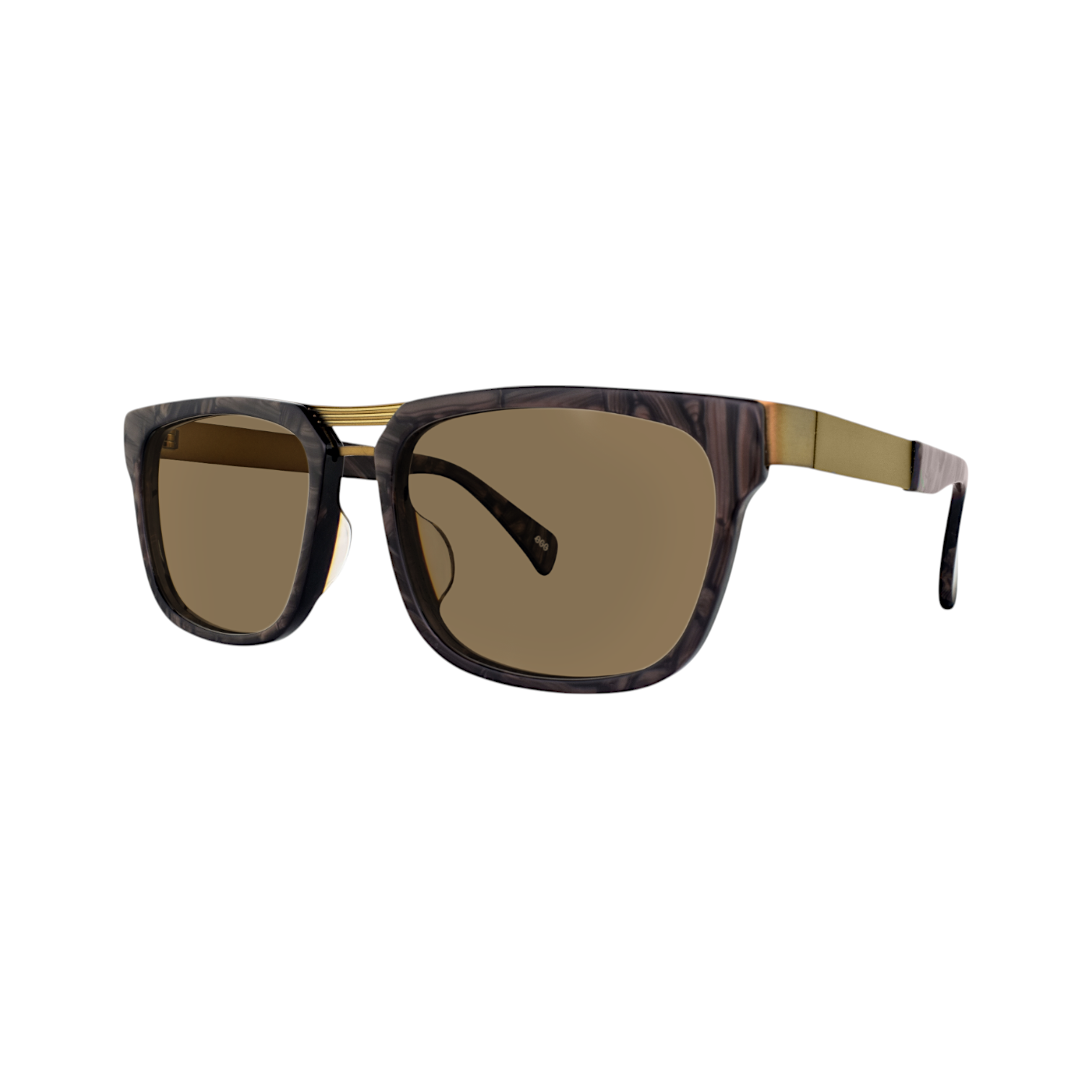 EGG Rectangle Brown Multicolour double bridge Frame