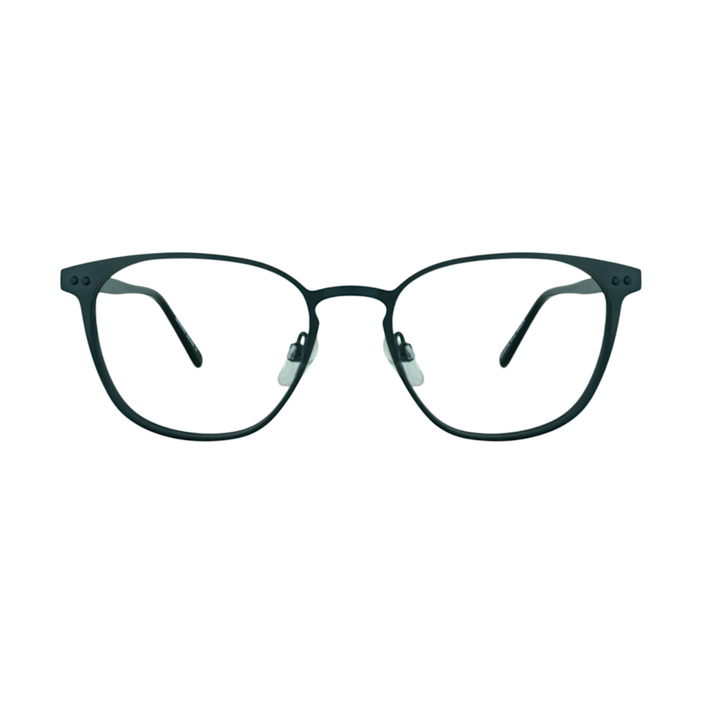 Country Road CR 63 matte black round metal eyeglasses