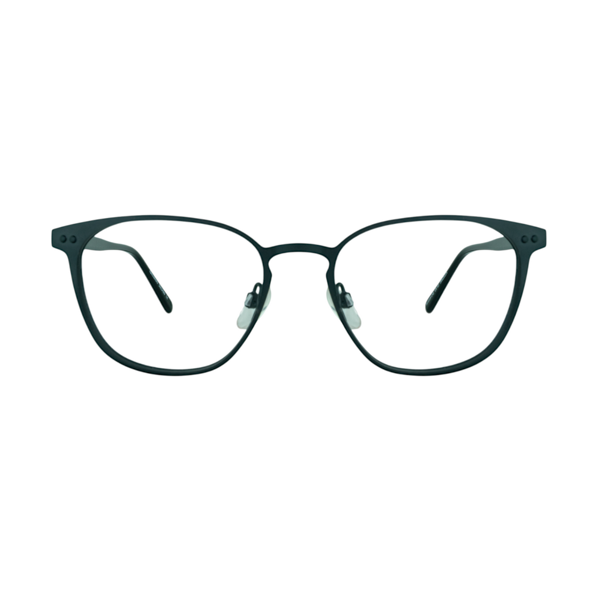 Country Road CR 63 matte black round metal eyeglasses