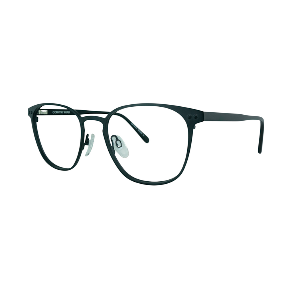 Country Road CR 63 matte black round metal eyeglasses - view 3