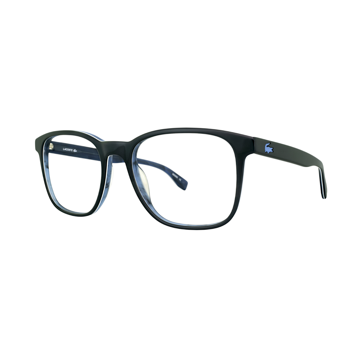 Lacoste 08 dark blue square acetate men's eyeglasses - view 3