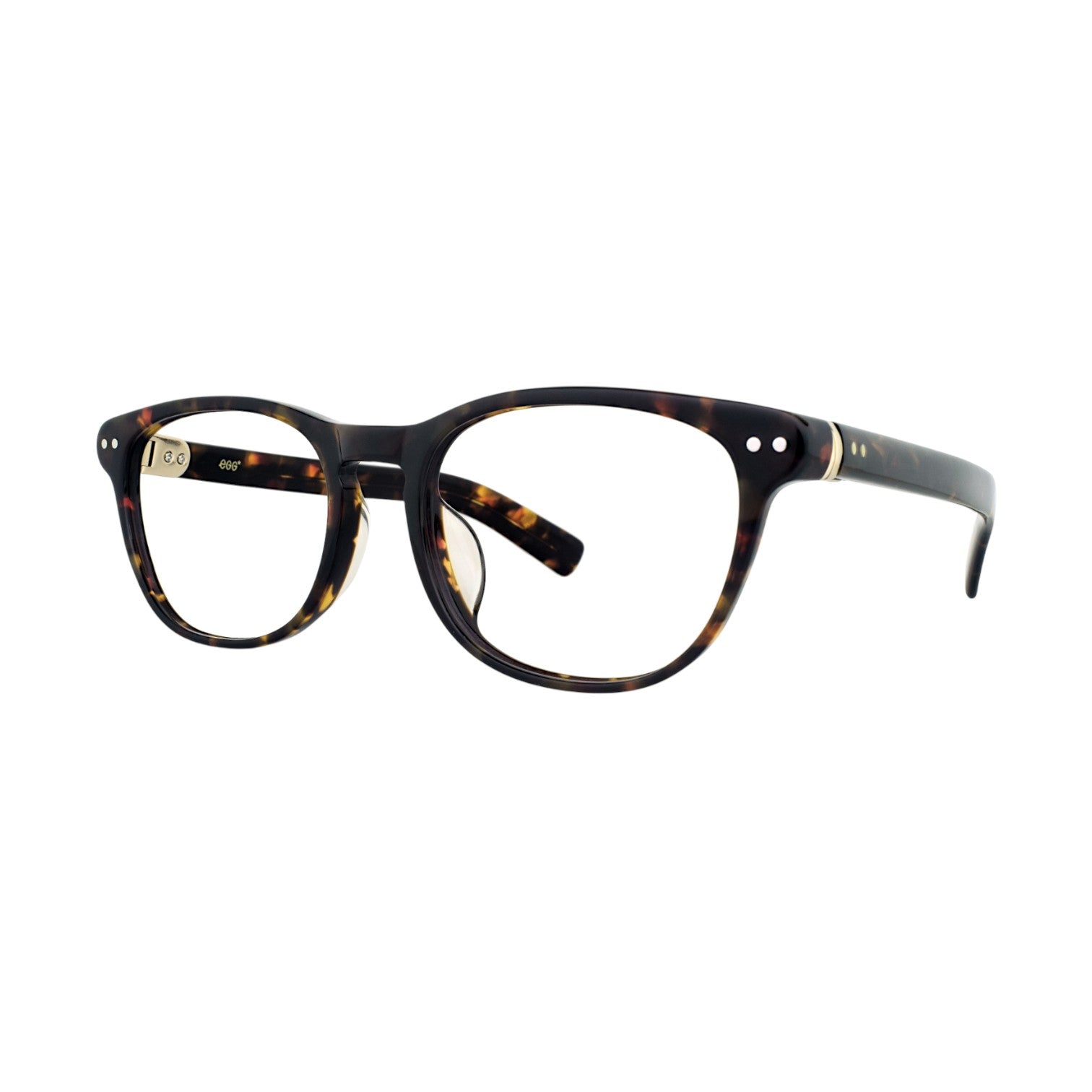 EGG Rectangle Brown Multicolour with Silver Double Bridge Frame