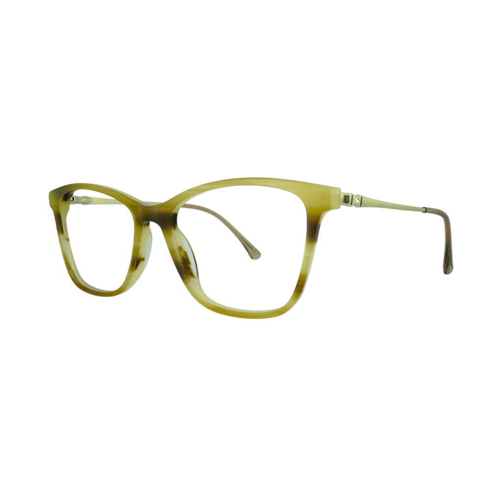 GL E00073 Olive tortoise Eyeglasses